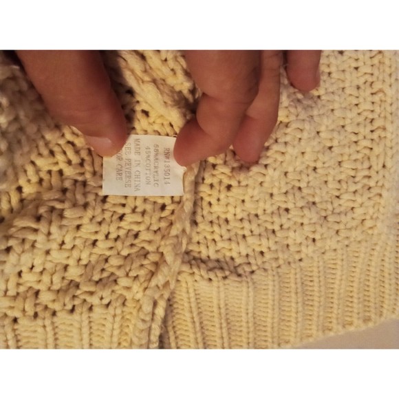 Women'sJanice Cable Knit Sweater Size Small Medium Off-white Color - Picture 14 of 16
